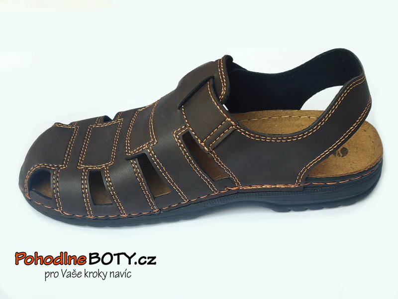 Pánské sandále hnědé Inblu s plnou špicí