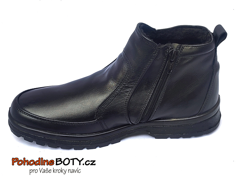 Pánská zimní obuv kůže kotníková Aurelia E-686