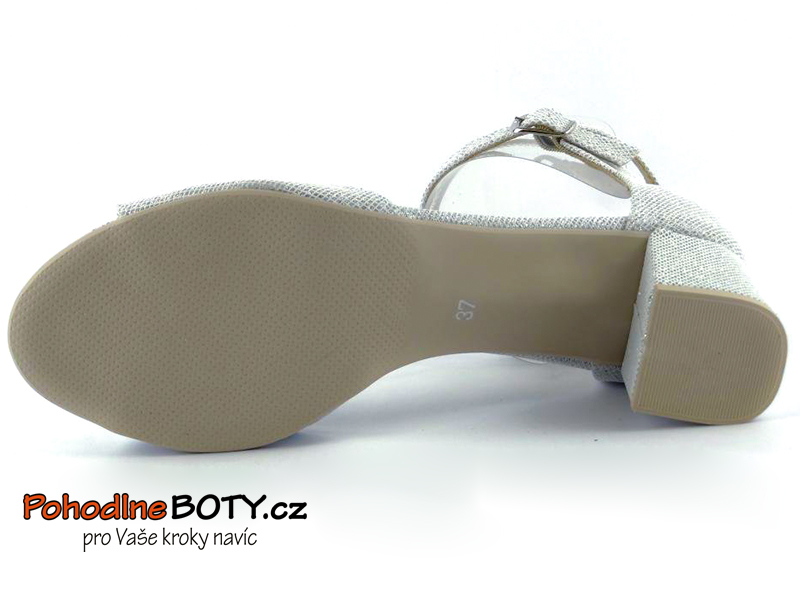 Dámské společenské sandále Aurelia 52 stříbrné