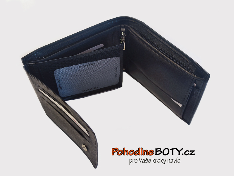 Pánská kožená černá peněženka Z33