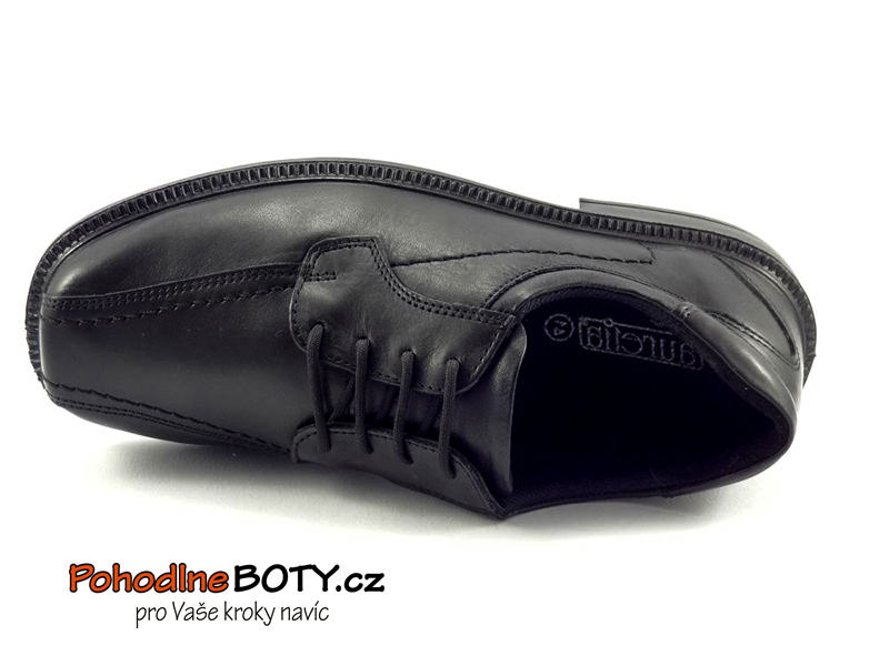 Pánské polobotky širší černé Aurelia E-647