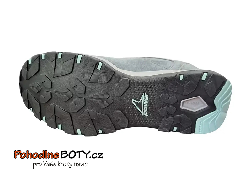 Dámské sportovní boty Power kůže šedé