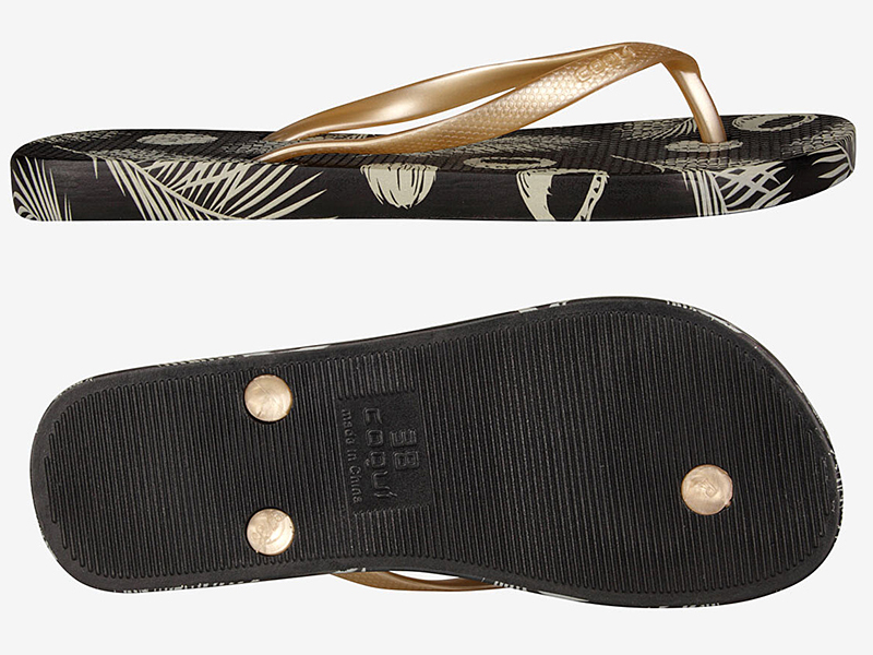 Dámské žabky Coqui Kaja černo-zlaté