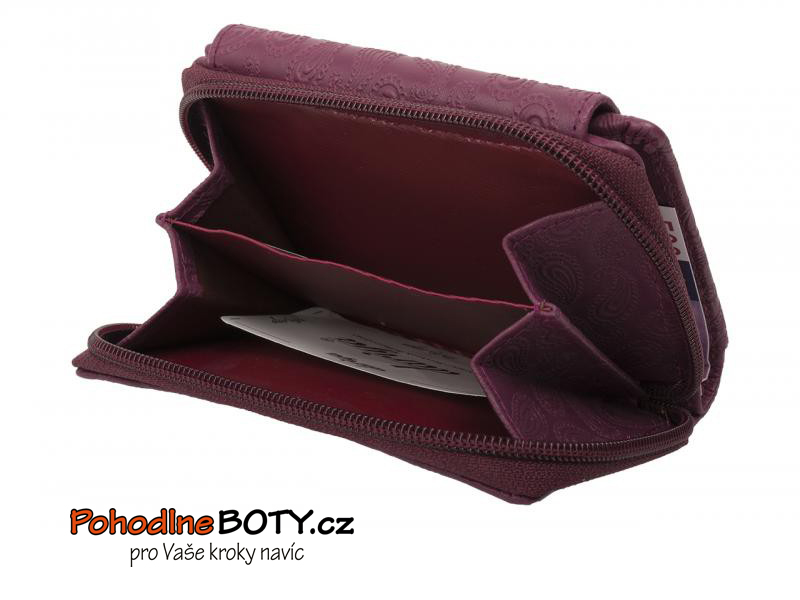 Dámská kožená peněženka fialková 257