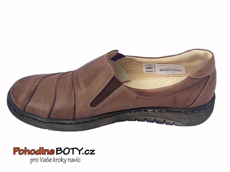 Dámské vycházkové mokasíny hnědé Aldex 511K9