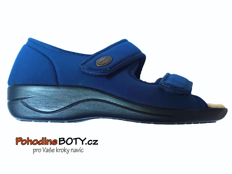 Dámská zdravotní obuv Sanycom modrá plná pata