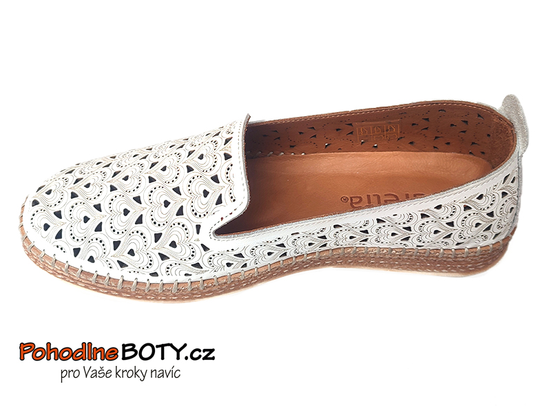 Dámské lehké mokasíny Aurelia bílé 681270-1
