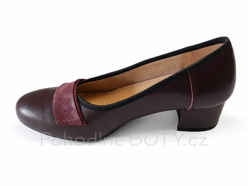 Komfortní dámské lodičky bordó Aldex 1011