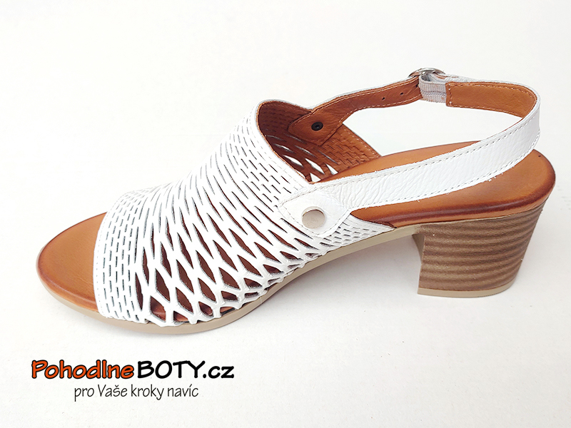 Dámské letní boty bílé otevřené Aurelia 