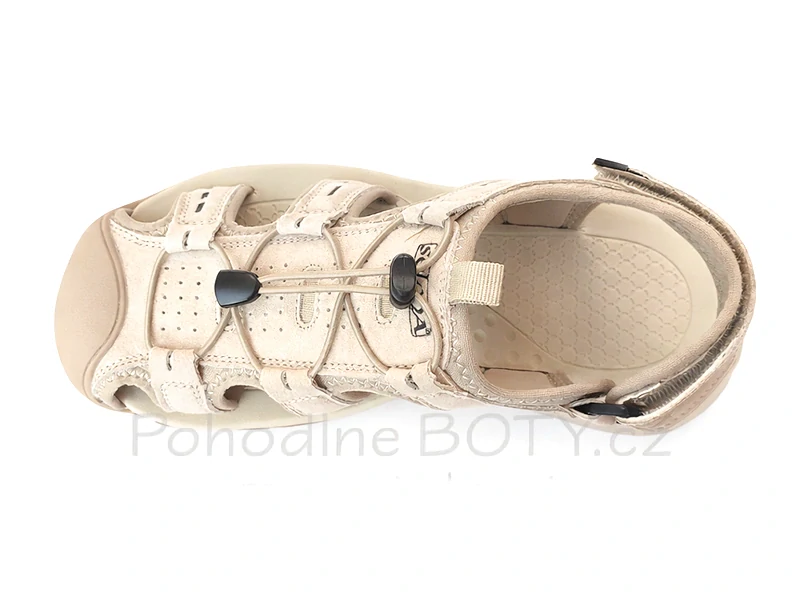 Dámské krémové sandále sportovní s plnou špicí Selma 
