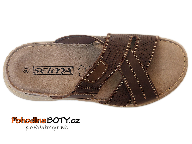 Pánské kožené nazouváky Selma MR21489