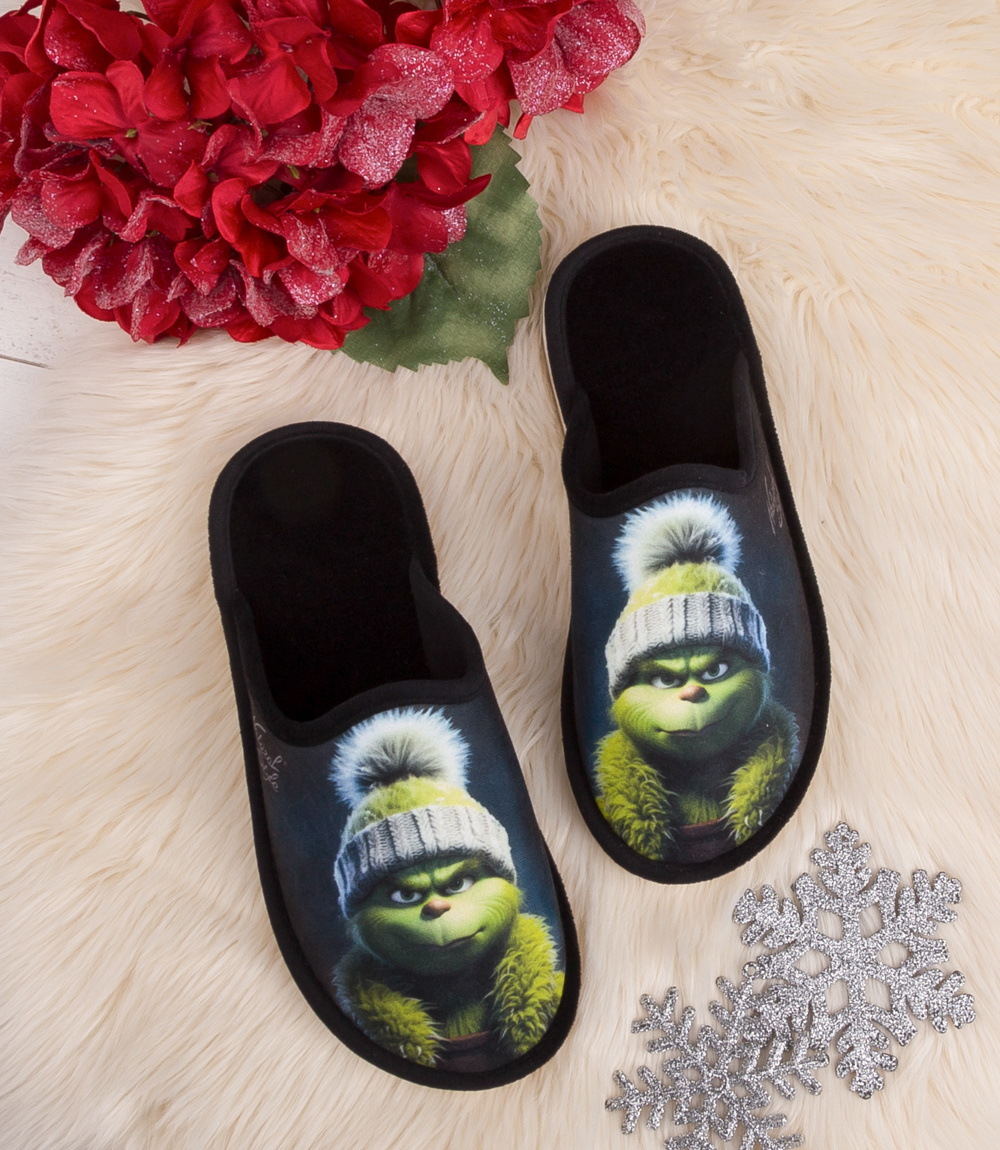 Domácí pantofle Natural Style s měkkou stélkou grinch