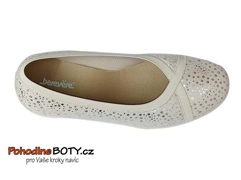 Baleríny Berevere komfort pružné béžové 