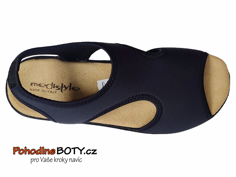 Dámské pružné sandále s měkkou stélkou černé ART.170