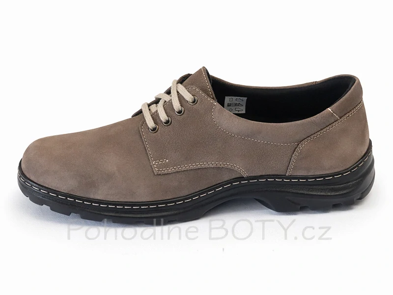 Pánské široké kožené polobotky De Plus 607K