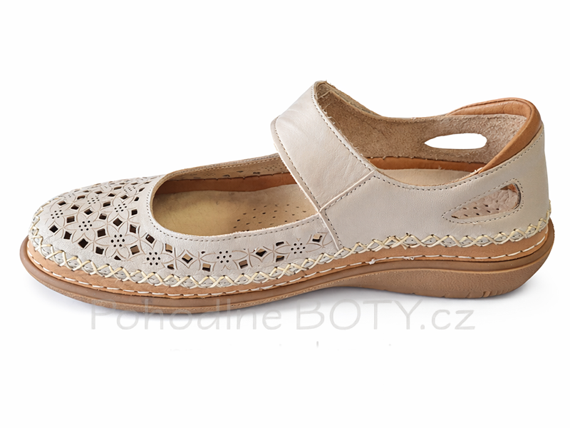 Dámské pohodlné baleríny Aurelia 22159 béžové