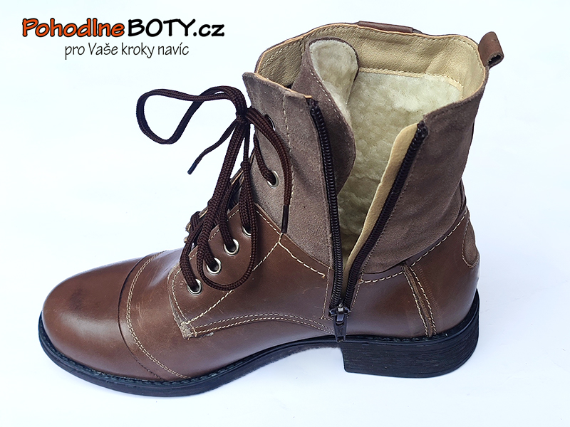 Dámská kotníková zimní obuv Aldex hnědá 