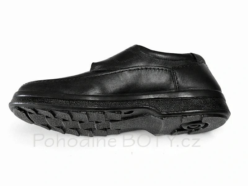 Pánské polobotky suchý zip širší černé Aurelia E-590