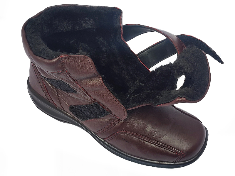 Dámská kotníková obuv na suchý zip Aurelia bordo 4697 