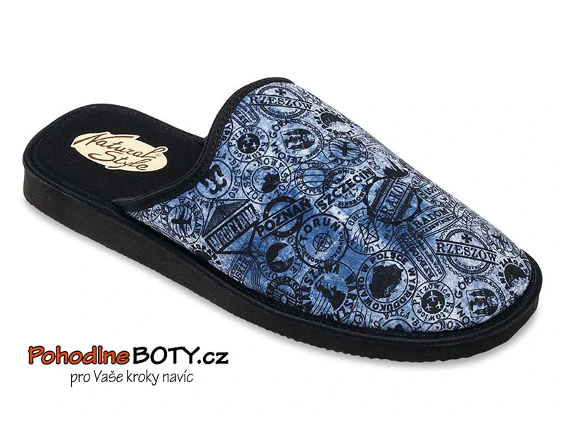 Pánské domácí pantofle Natural Style s měkkou stélkou