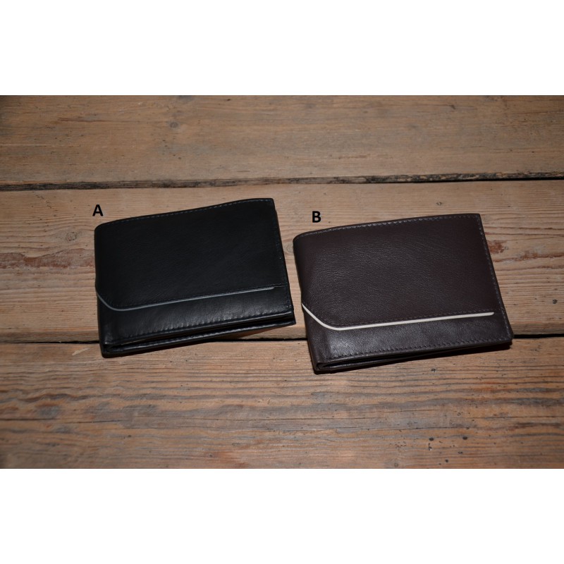 Pánská kožená černá peněženka Z33