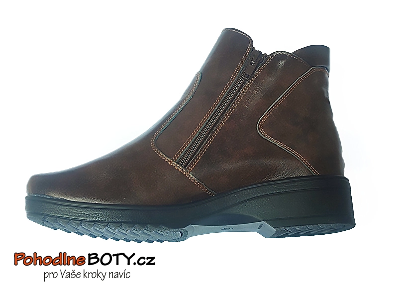 Dámská pohodlná zimní obuv kotníková Aldex hnědá