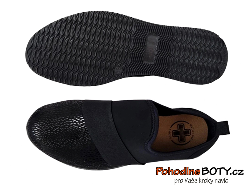 Dámská zdravotní obuv pružná Medi line černá 