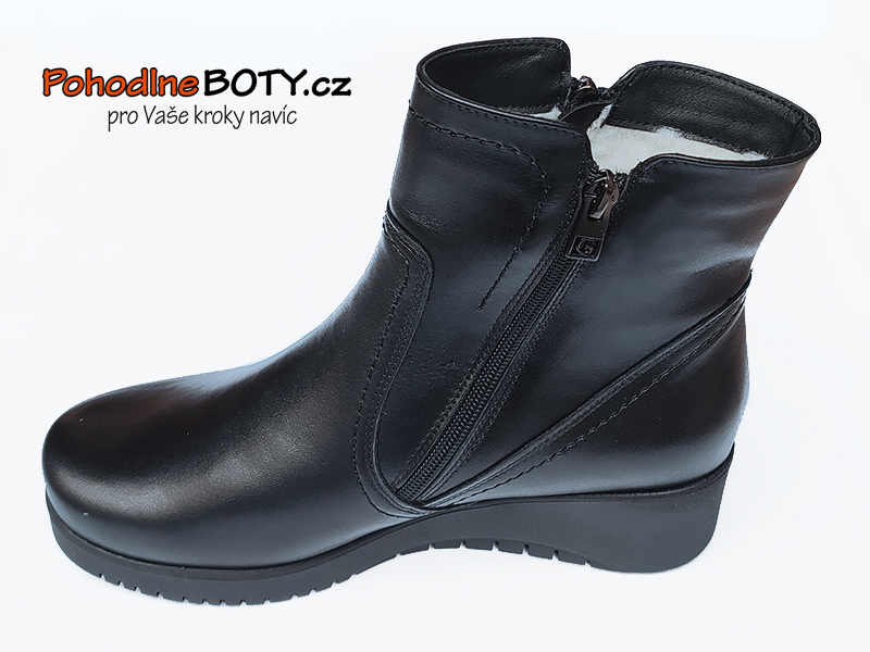Dámské kožené zimní boty na klínku Aldex