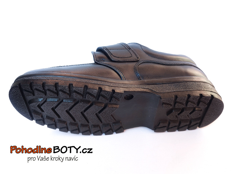 Pánské polobotky suchý zip širší černé Aurelia SC-901