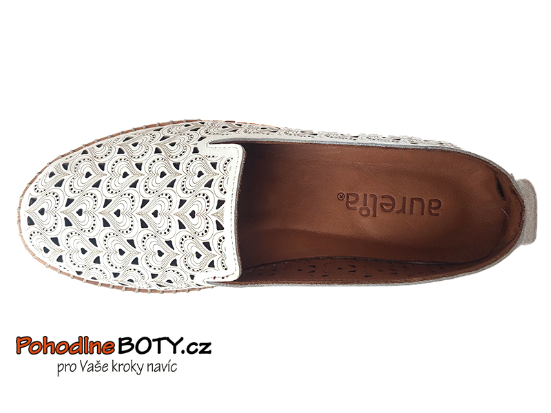 Dámské lehké mokasíny Aurelia bílé 681270-1