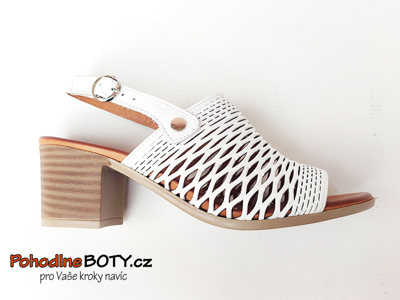 Dámské letní boty bílé otevřené Aurelia 