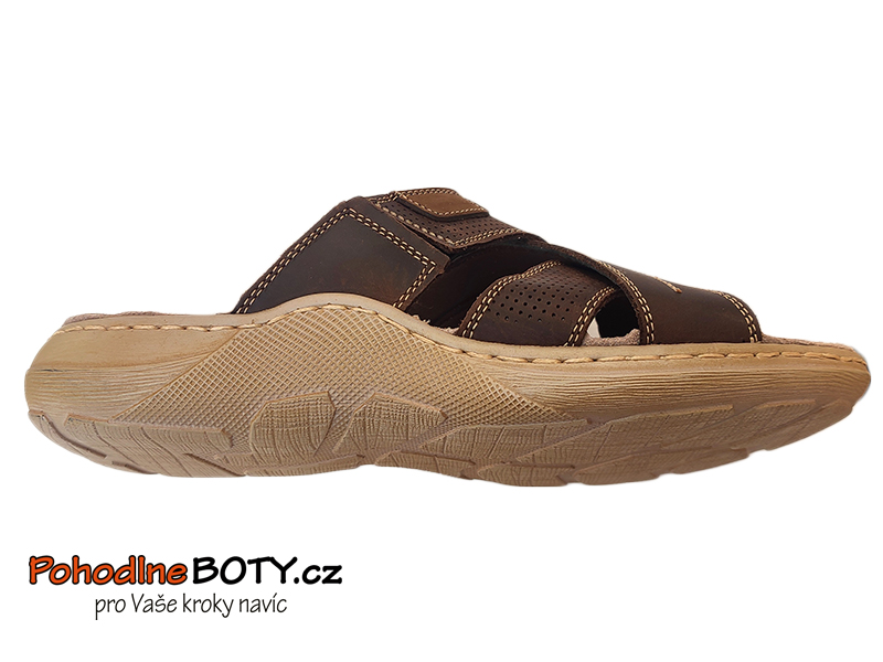 Pánské kožené nazouváky Selma MR21489