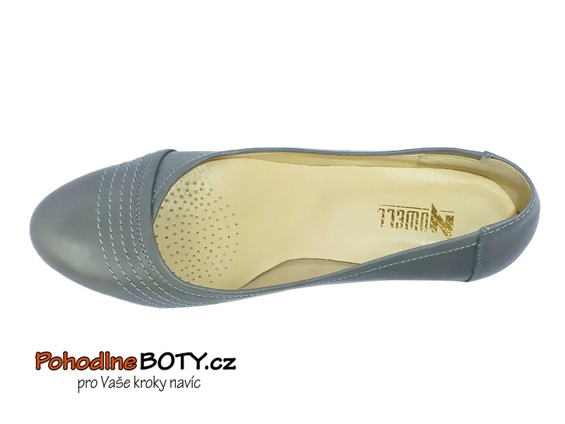 Dámské kožené lodičky Aldex 210/050 šedé