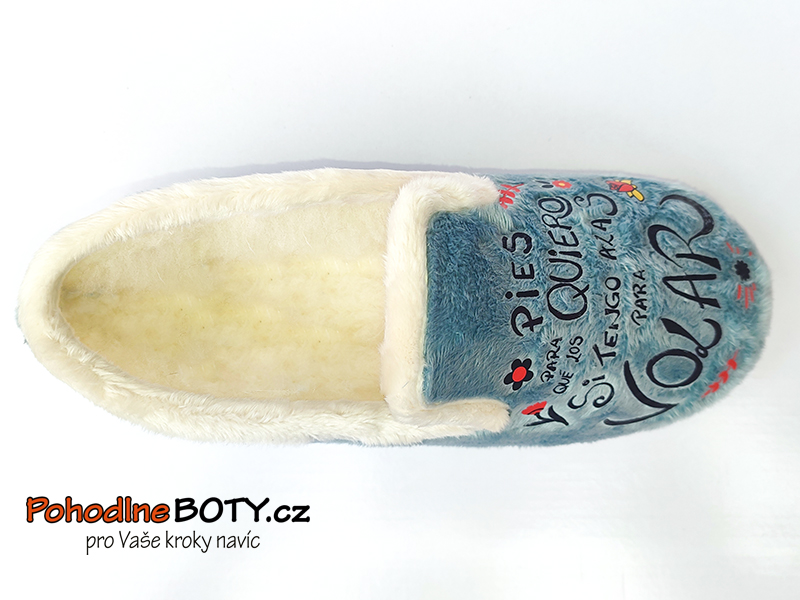 Dámské komfortní parfémované papuče Javer s vlnou