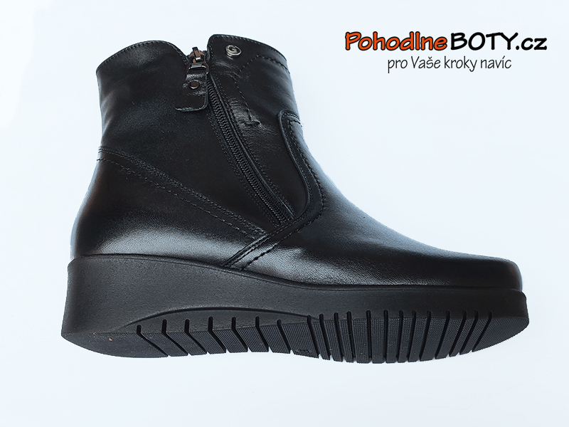 Dámské kožené zimní boty na klínku Aldex