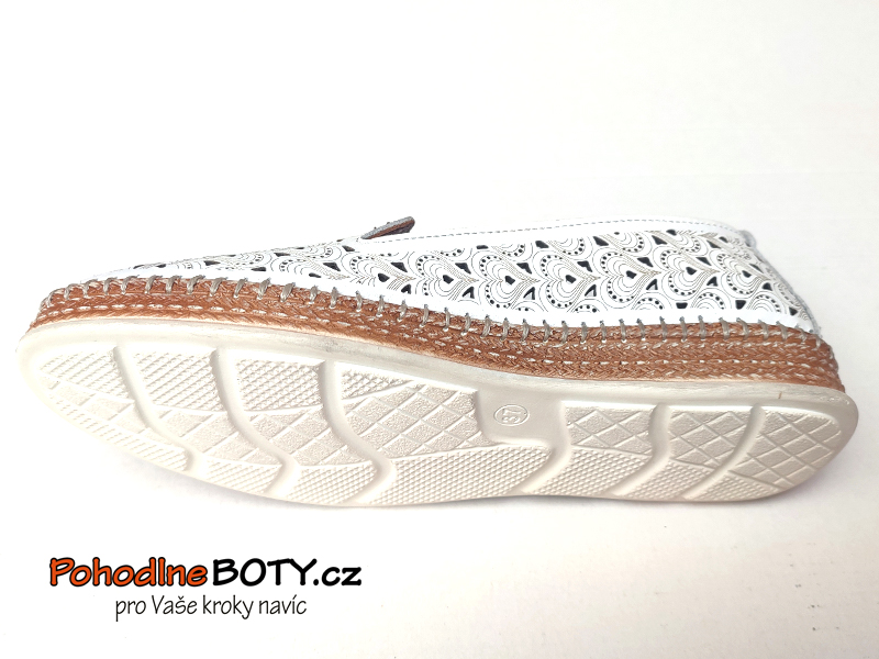 Dámské lehké mokasíny Aurelia bílé 681270-1