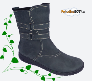 Dámské kotníkové boty šedé Aldex 696 rustik30 kůže