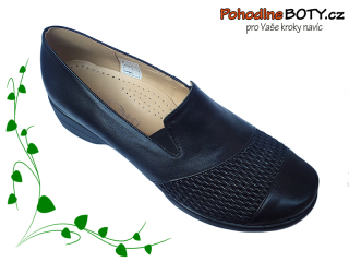 Dámské mokasíny černé Aldex hallux 4116