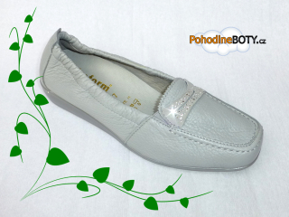 Mokasíny Vitaform šedé s kamínky