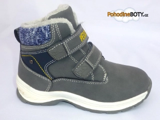 Dětská zimní obuv kotníková suchý zip P3-536 