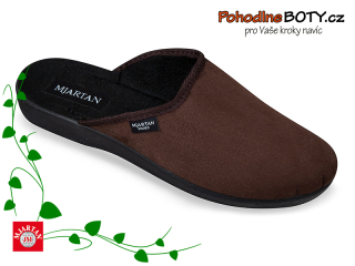 Pánská domácí obuv pantofel Mjartan hnědé 608 T-72
