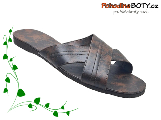 Domácí pantofle Pegres 1010 vojenské nazouváky