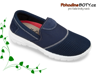 Dámské lehké ortopedické tenisky modré širší