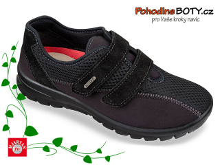 Dámské lehké textilní ortopedické tenisky černé 4009-T21