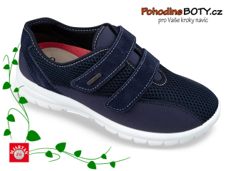 Dámské lehké textilní ortopedické tenisky modré 4009