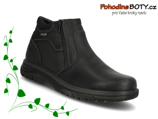 Pánské kožené kotníkové boty zimní na zipy Imac