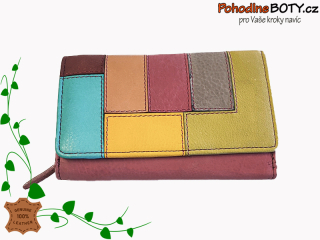 Dámská kožená peněženka barevná 866