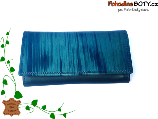 Dámská kožená peněženka tyrkysová 1755