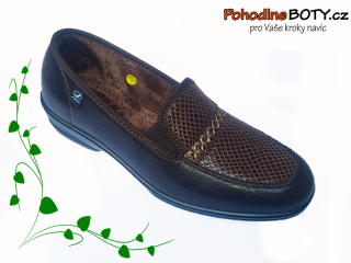 Dámské hnědé mokasíny Javer pružné