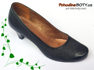 Dámské kožené lodičky Aldex černé P86